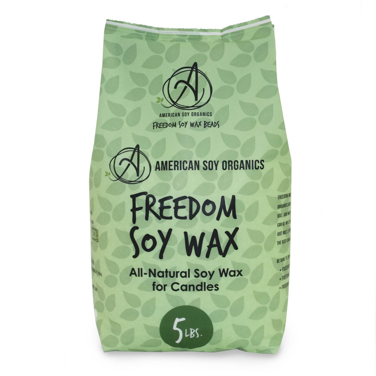 Freedom Soy Wax Beads for Candle Making - Natural Candle Making Supplies - Paraffin-Free, Beeswax-Free Candle Wax for Container Candles, Tealights and Wax Melts, 5 lbs